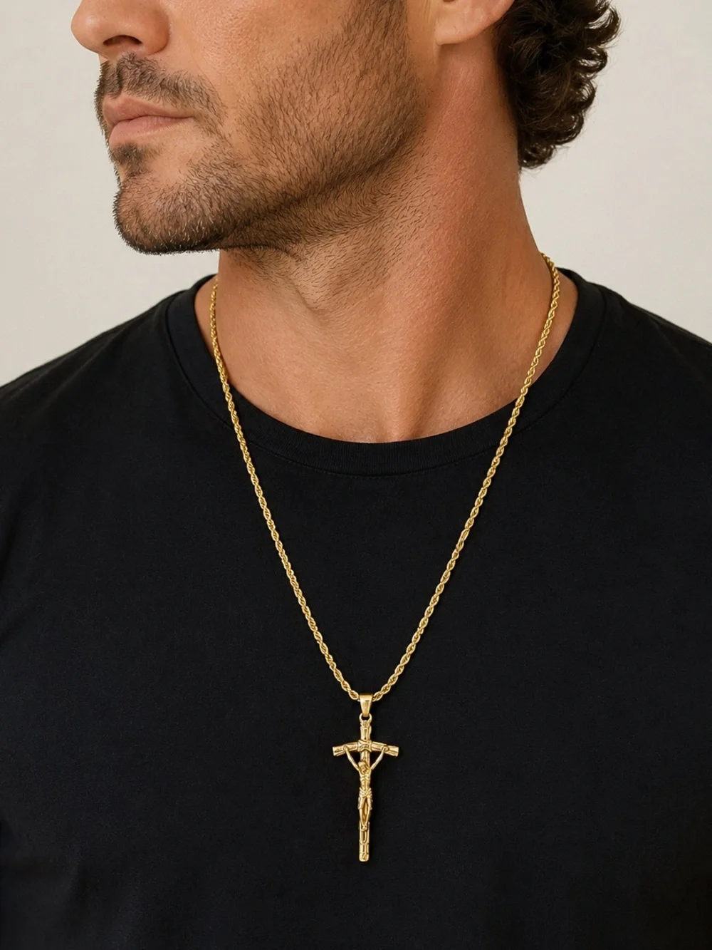 Vintage Jesus Cross necklace